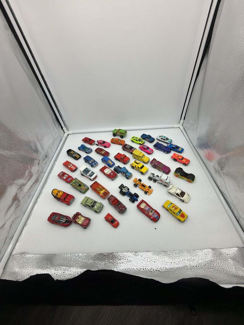 Assorted Lot of 41 Vintage Diecast Toy Cars and some are plastic.